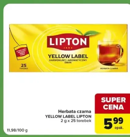 Herbata czarna Lipton Yellow Label