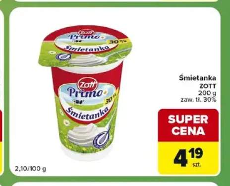 Śmietanka Zott Primo 30%