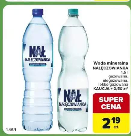 Woda mineralna Nałęczowianka lekko gazowana +2 warianty