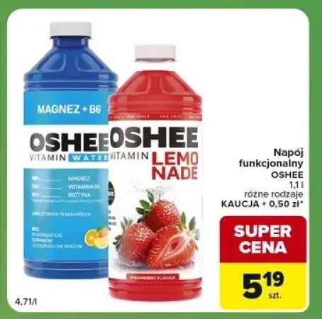 Napój funkcjonalny Oshee Vitamin Lemonade Strawberry +1 wariant