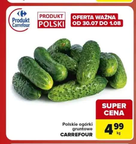Ogórki gruntowe Carrefour polskie