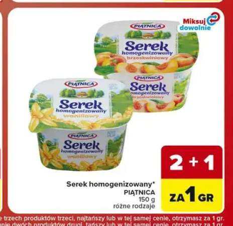 Serek homogenizowany waniliowy Piątnica +1 wariant