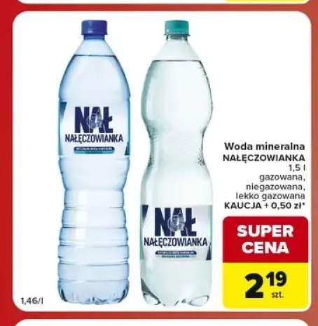 Woda mineralna Nałęczowianka lekko gazowana +2 warianty