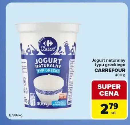 Jogurt naturalny typu greckiego Carrefour Classic