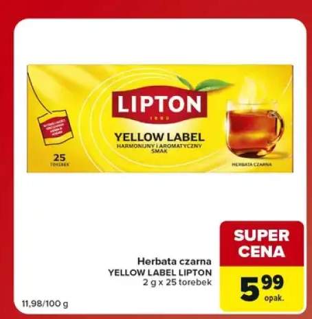 Herbata czarna Yellow Label Lipton