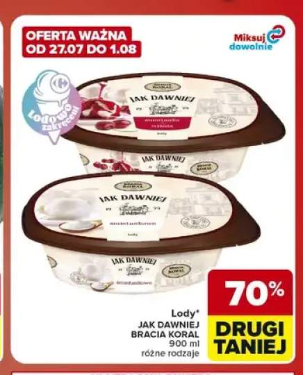Lody śmietankowe Jak Dawniej Bracia Koral