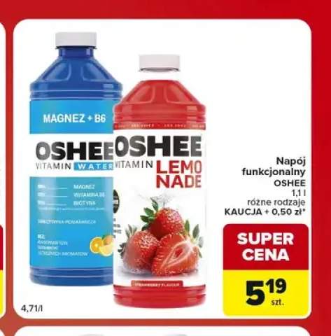 Napój funkcjonalny Oshee Vitamin Lemonade Strawberry