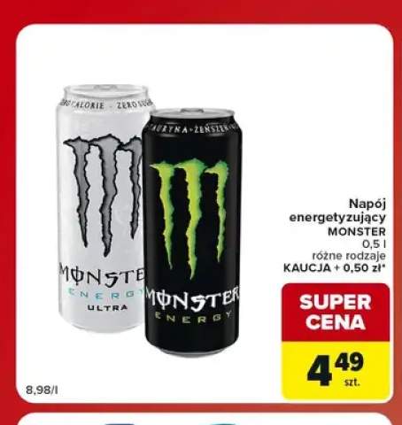 Napój energetyzujący Monster Energy +1 wariant