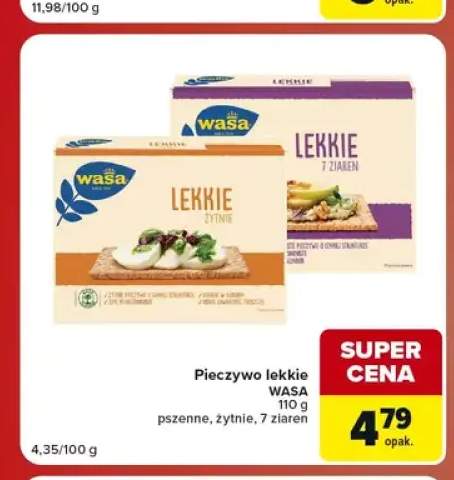 Pieczywo lekkie Wasa 7 ziaren +2 warianty