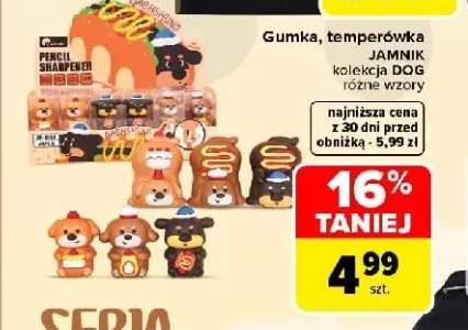 Gumka i temperówka Wikam kolekcja Dog Jamnik
