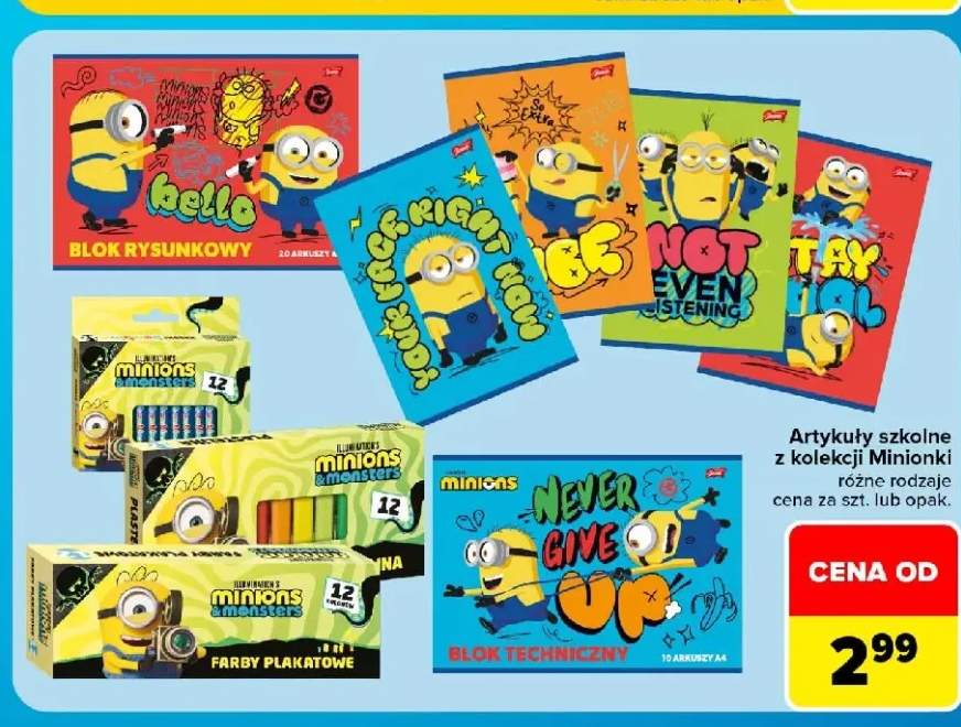 Artykuły szkolne Minionki