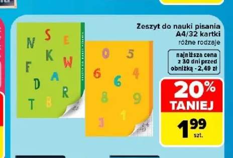 Zeszyt do nauki pisania A4 32 kartki