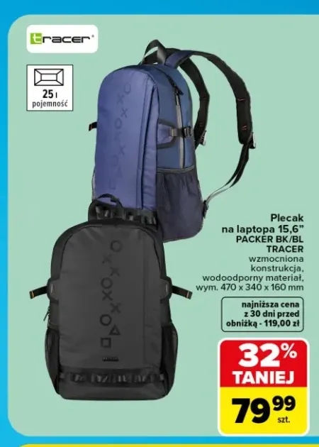 Plecak na laptopa 15,6" Packer BK/BL Tracer