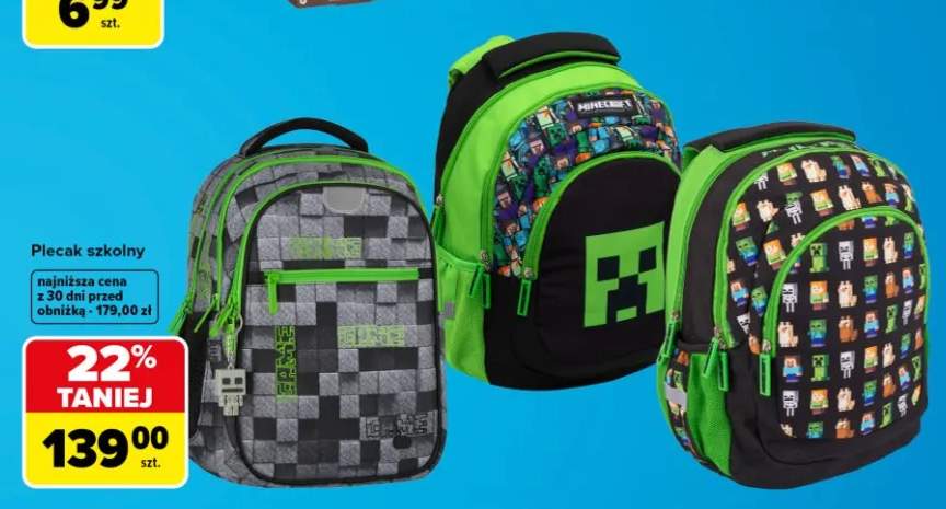 Plecak szkolny Minecraft