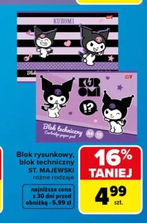 Blok techniczny St. Majewski Kuromi +1 wariant
