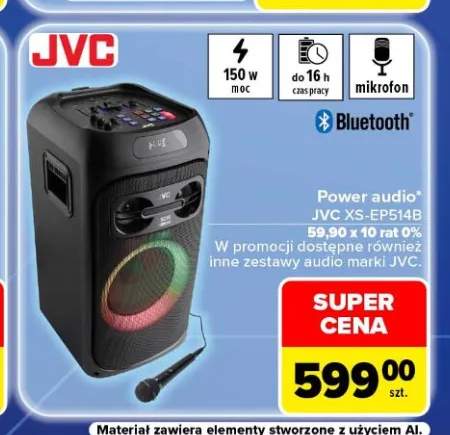 Głośnik power audio Jvc XS-EP514B