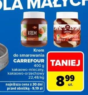 Krem do smarowania kakaowo-mleczny Carrefour +1 wariant