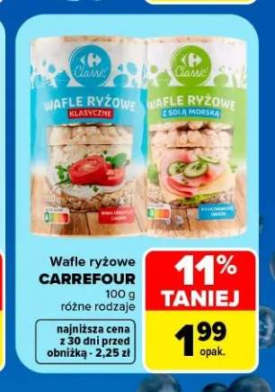 Wafle ryżowe Carrefour Classic klasyczne +1 wariant