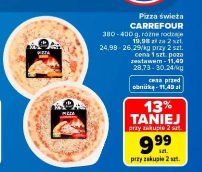 Pizza z serem Carrefour Classic +1 wariant
