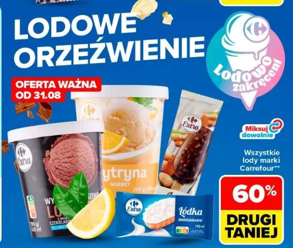 Lody marki Carrefour +4 warianty