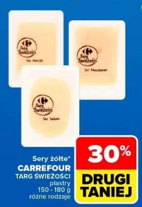 Ser żółty Morski plastry Carrefour Targ Świeżości +2 warianty