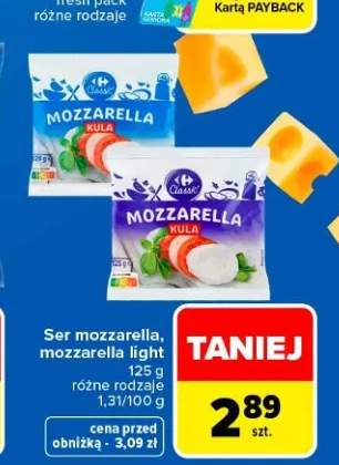 Ser mozzarella Kula Carrefour Classic +1 wariant