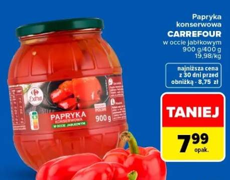 Papryka konserwowa Carrefour w occie jabłkowym