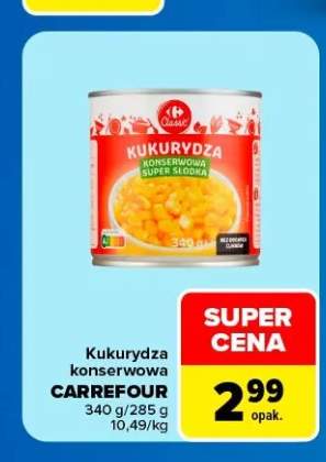 Kukurydza konserwowa Carrefour super słodka