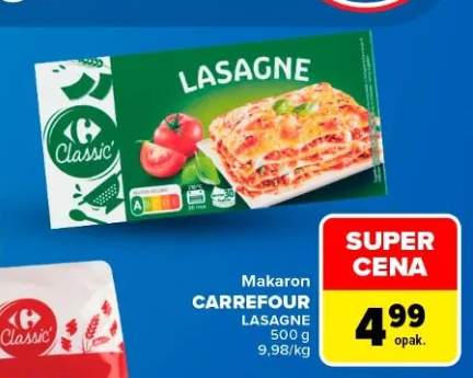 Makaron Carrefour Classic lasagne