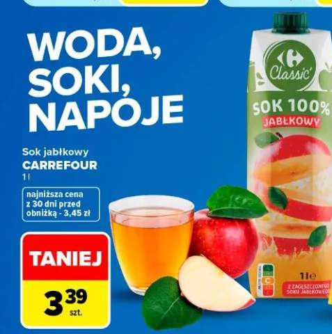 Sok jabłkowy Carrefour Classic 100%