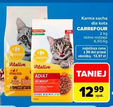 Karma sucha dla kota Carrefour Companino Vitalive