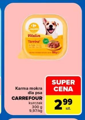 Karma mokra dla psa Carrefour Companino Vitalive Terrine