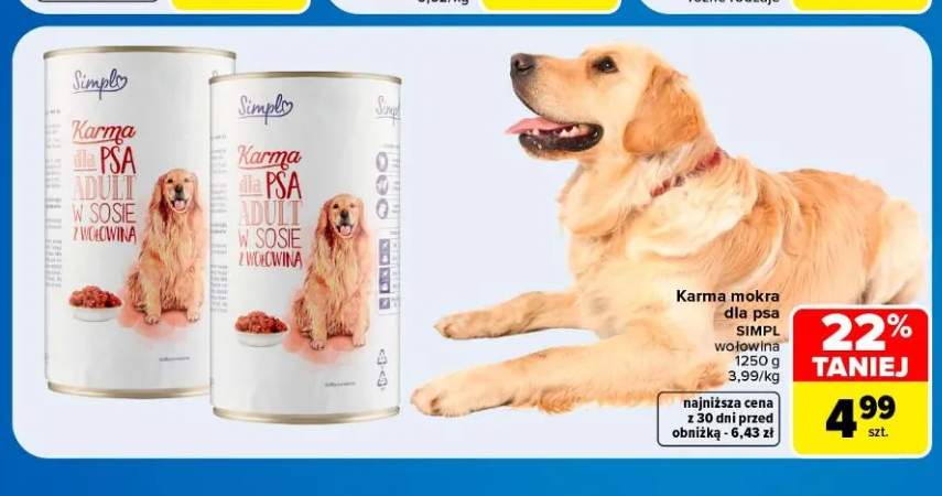 Karma mokra dla psa SIMPL wołowina