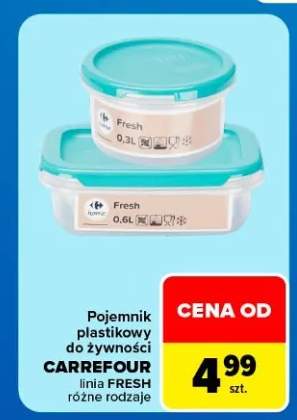Pojemnik plastikowy do żywności Carrefour Fresh