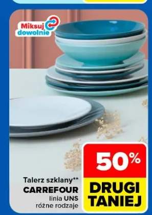 Talerz szklany Carrefour Uns