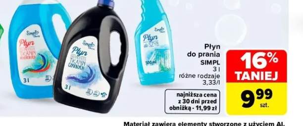 Płyn do prania tkanin kolorowych SIMPL +1 wariant