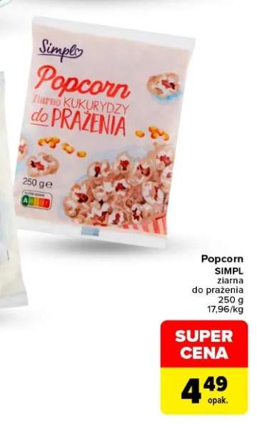 Popcorn ziarna do prażenia SIMPL