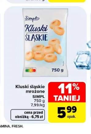 Kluski śląskie mrożone Simply