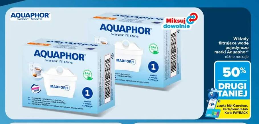 Wkłady filtrujące wodę Aquaphor Maxfor+