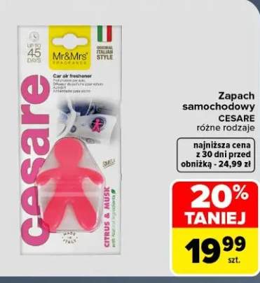 Zapach samochodowy Mr & Mrs Fragrance Cesare