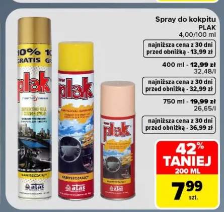 Spray do kokpitu Plak 200 ml