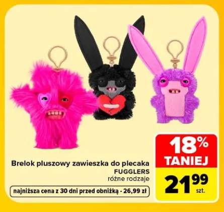 Brelok pluszowy zawieszka do plecaka Fugglers