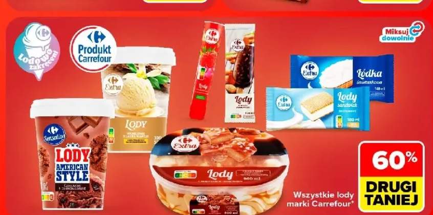 Lody Carrefour +7 wariantów