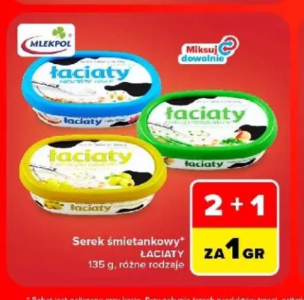 Serek śmietankowy z cebulą i szczypiorkiem Łaciate +2 warianty