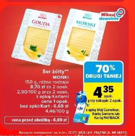 Ser gouda w plastrach Mońki +1 wariant