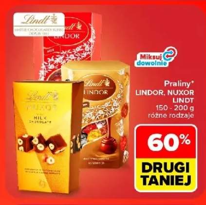 Praliny Lindt Nuxor Milk +2 warianty