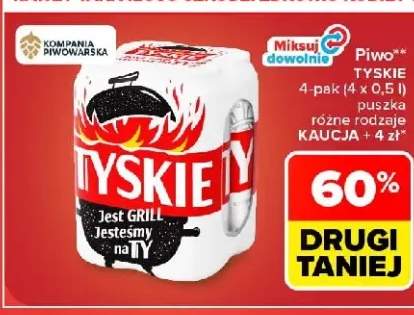 Piwo Tyskie 4-pak 500 ml