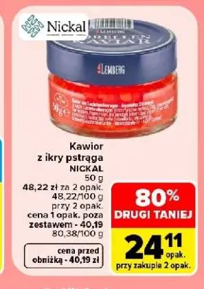 Kawior z ikry pstrąga Nickal