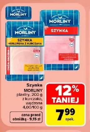 Szynka w plastrach z kurczaka Morliny +1 wariant