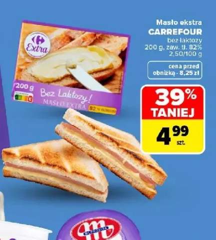 Masło ekstra bez laktozy Carrefour